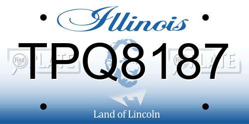 TPQ8187 Illinois License Plate