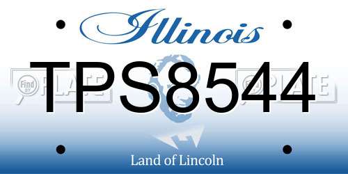 TPS8544 Illinois License Plate