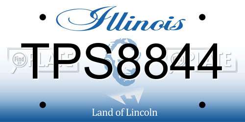 TPS8844 Illinois License Plate