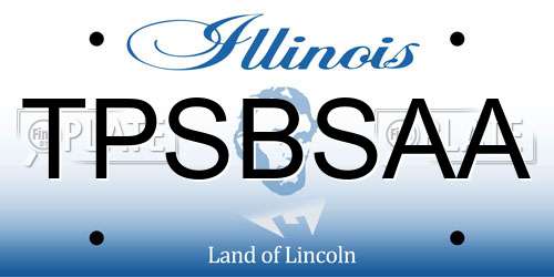 TPSBSAA Illinois License Plate
