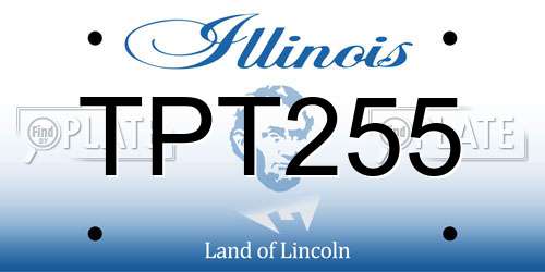 TPT255 Illinois License Plate
