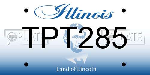TPT285 Illinois License Plate