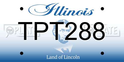 TPT288 Illinois License Plate