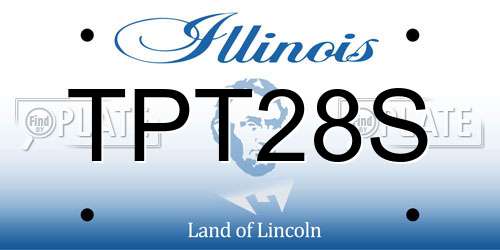 TPT28S Illinois License Plate