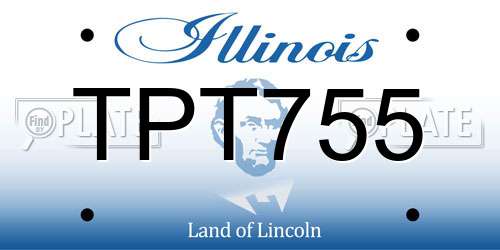 TPT755 Illinois License Plate