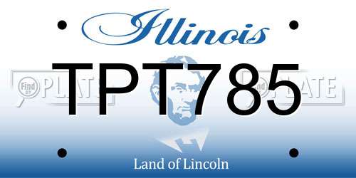 TPT785 Illinois License Plate