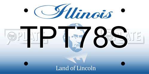 TPT78S Illinois License Plate