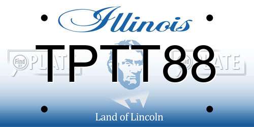 TPTT88 Illinois License Plate