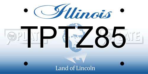 TPTZ85 Illinois License Plate