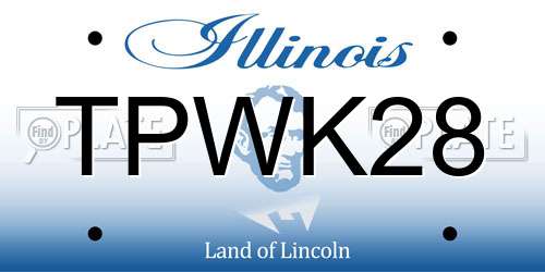 TPWK28 Illinois License Plate