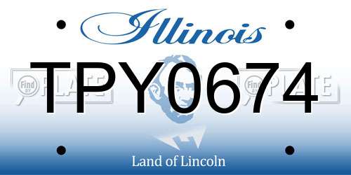TPY0674 Illinois License Plate