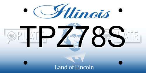 TPZ78S Illinois License Plate