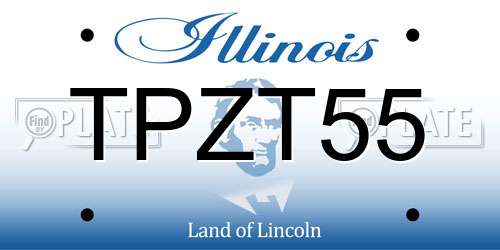 TPZT55 Illinois License Plate
