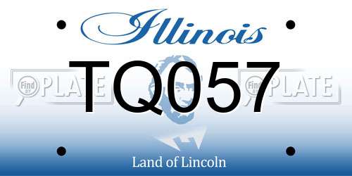 TQ057 Illinois License Plate