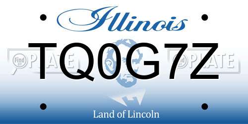 TQ0G7Z Illinois License Plate
