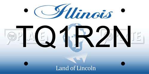 TQ1R2N Illinois License Plate