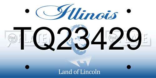 TQ23429 Illinois License Plate