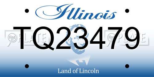 TQ23479 Illinois License Plate