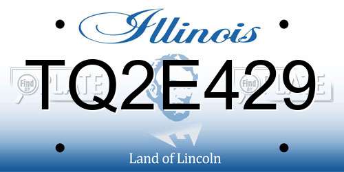 TQ2E429 Illinois License Plate