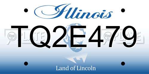 TQ2E479 Illinois License Plate