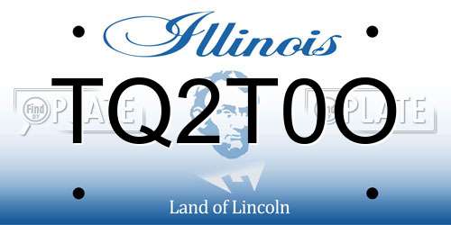 TQ2T0O Illinois License Plate