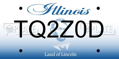 TQ2Z0D Illinois License Plate