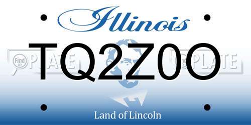 TQ2Z0O Illinois License Plate
