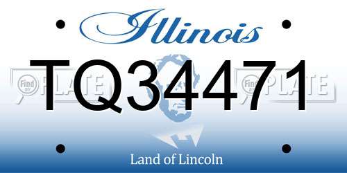 TQ34471 Illinois License Plate