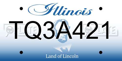 TQ3A421 Illinois License Plate