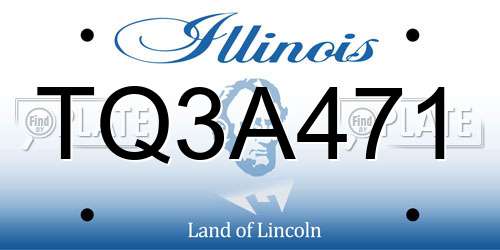 TQ3A471 Illinois License Plate