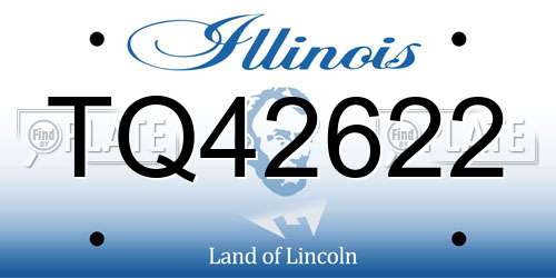 TQ42622 Illinois License Plate