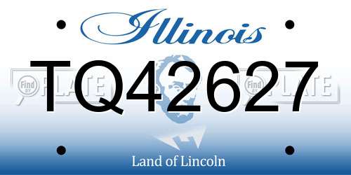 TQ42627 Illinois License Plate