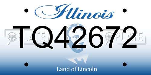 TQ42672 Illinois License Plate