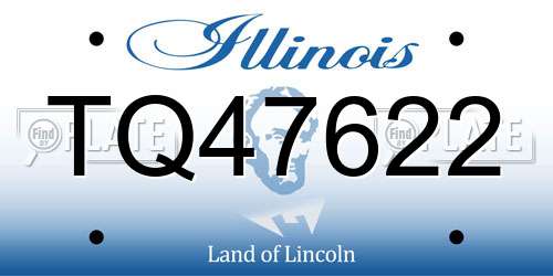 TQ47622 Illinois License Plate