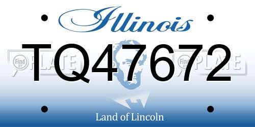 TQ47672 Illinois License Plate