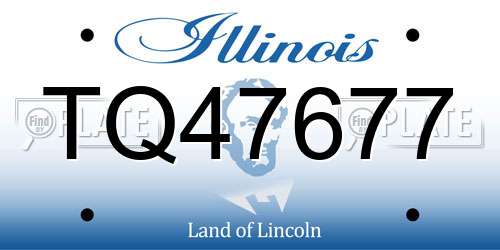 TQ47677 Illinois License Plate