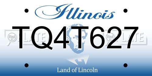 TQ4T627 Illinois License Plate