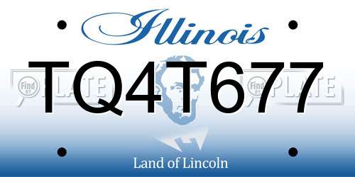 TQ4T677 Illinois License Plate