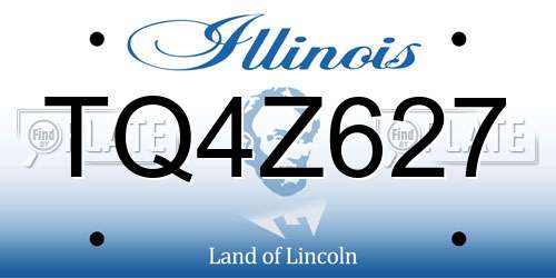 TQ4Z627 Illinois License Plate