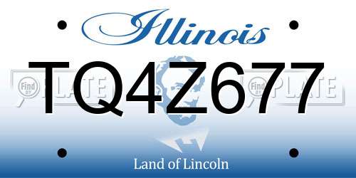 TQ4Z677 Illinois License Plate