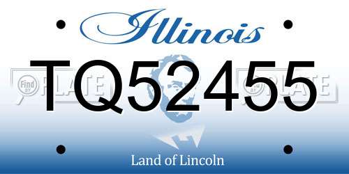 TQ52455 Illinois License Plate