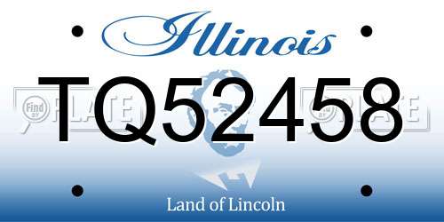 TQ52458 Illinois License Plate