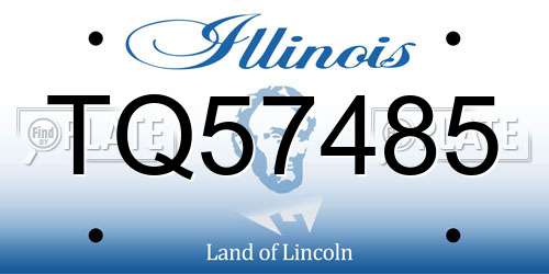 TQ57485 Illinois License Plate