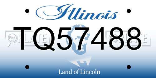TQ57488 Illinois License Plate