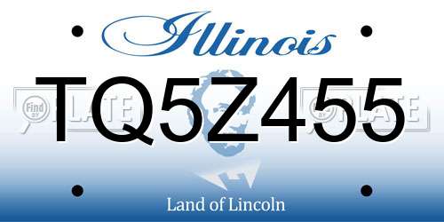 TQ5Z455 Illinois License Plate
