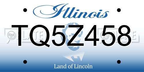 TQ5Z458 Illinois License Plate