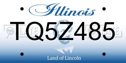 TQ5Z485 Illinois License Plate