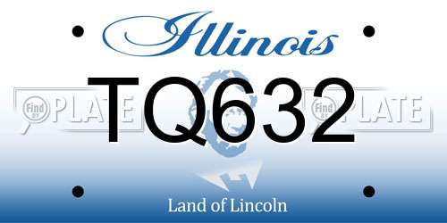 TQ632 Illinois License Plate