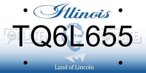 TQ6L655 Illinois License Plate