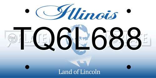 TQ6L688 Illinois License Plate